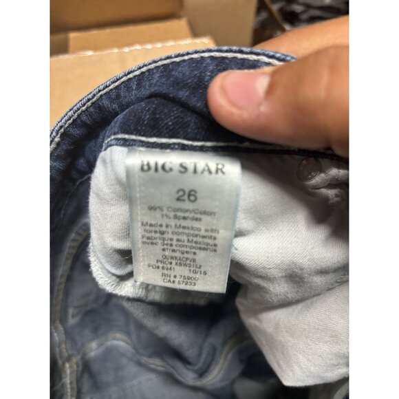 Big Star Jeans Cropped Capri Rolled Cuff 26 Stretch BUCKLE Classic Low Rise - Picture 4 of 4